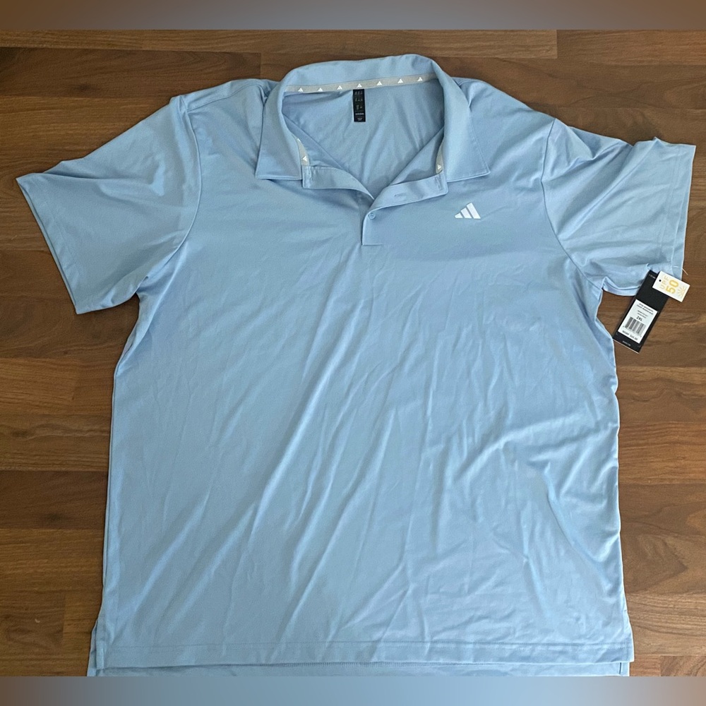 adidas Men's Wonder Blue Performance Polo